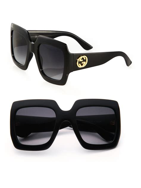 gucci sunglasses 0076s|Gucci women's oversized square sunglasses.